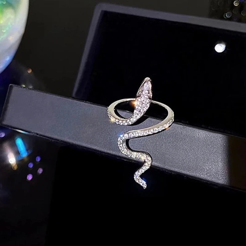 Gothic Snake Rhinestone Ring