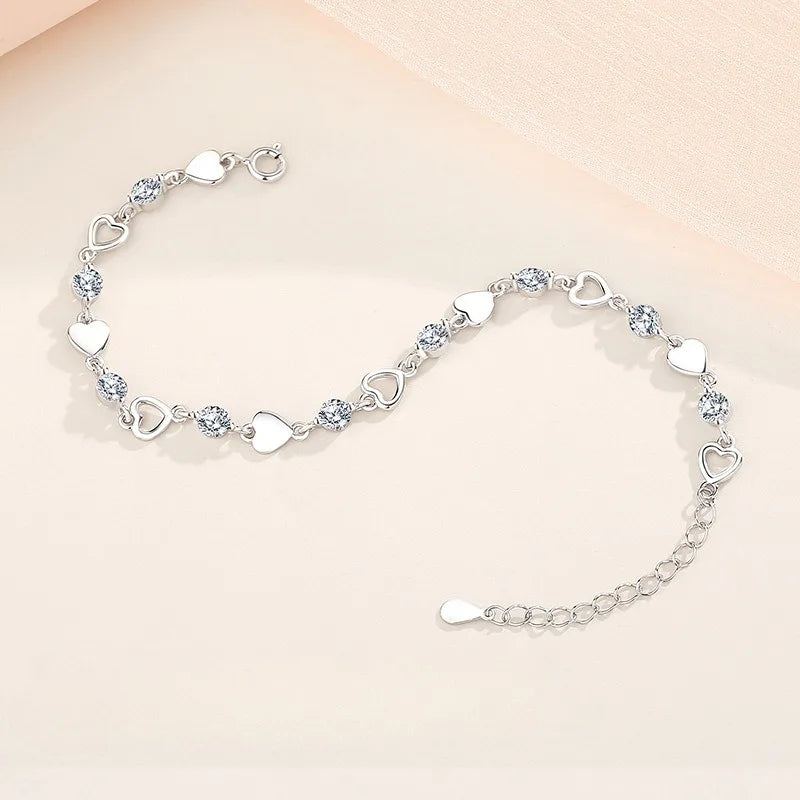 Heart's Embrace Sterling Bracelet