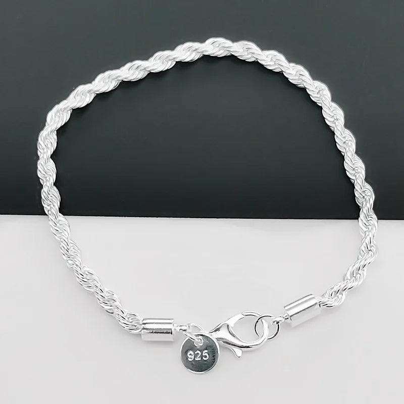 Classic Rope Sterling Bracelet