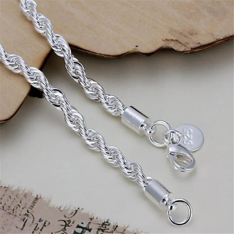 Classic Rope Sterling Bracelet