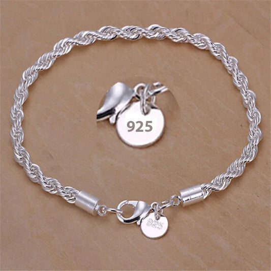 Classic Rope Sterling Bracelet