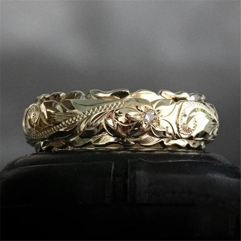 Golden Rose Suspended Ring