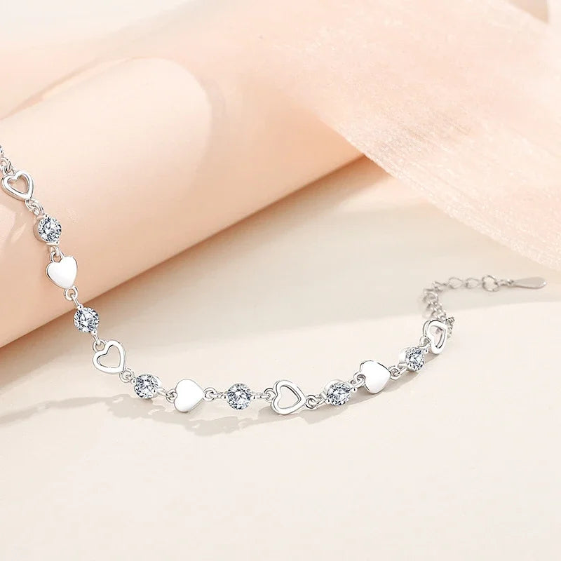 Heart's Embrace Sterling Bracelet